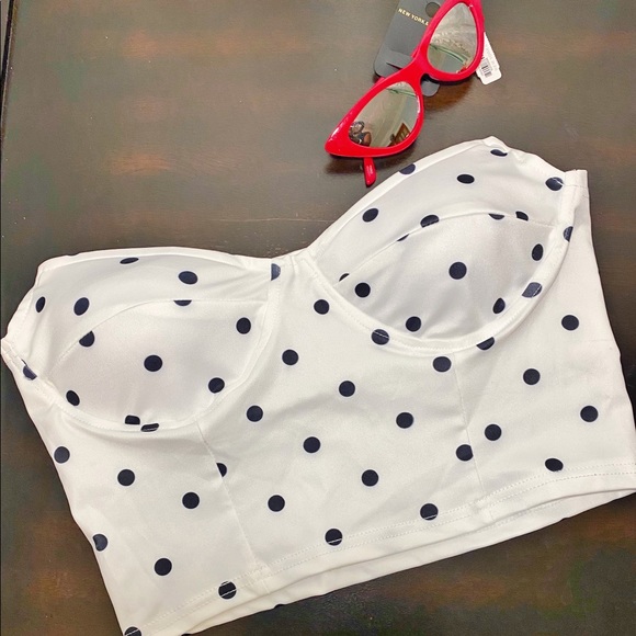 polka dot tube top